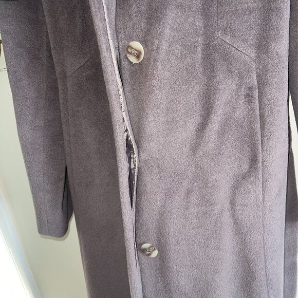 CALVIN KLEIN taupe 10% angora vented button coat!55%wool,10%angora/10 - Picture 3 of 13